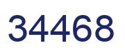 Number 34468 blue image