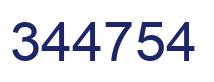 Number 344754 blue image