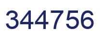 Number 344756 blue image