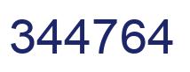 Number 344764 blue image