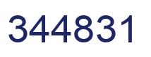 Number 344831 blue image
