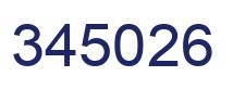 Number 345026 blue image