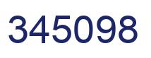 Number 345098 blue image