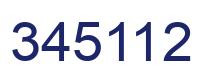 Number 345112 blue image