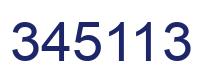 Number 345113 blue image