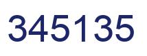 Number 345135 blue image