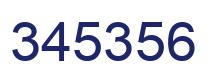 Number 345356 blue image