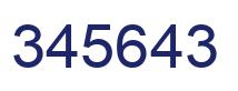 Number 345643 blue image
