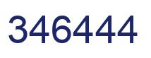 Number 346444 blue image