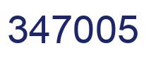 Number 347005 blue image