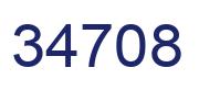 Number 34708 blue image