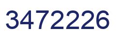 Number 3472226 blue image