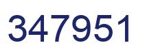 Number 347951 blue image