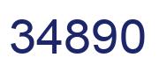 Número 34890 imagen azul