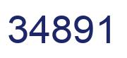 Number 34891 blue image