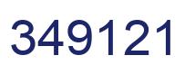 Number 349121 blue image