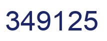 Number 349125 blue image