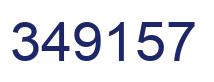 Number 349157 blue image