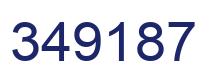 Number 349187 blue image