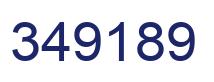 Number 349189 blue image