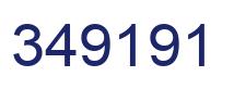 Number 349191 blue image