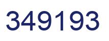 Number 349193 blue image