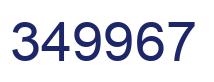 Number 349967 blue image