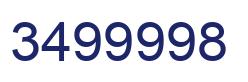 Número 3499998 imagen azul