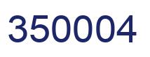 Número 350004 imagen azul