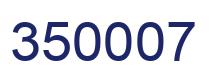Número 350007 imagen azul