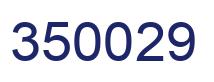 Number 350029 blue image