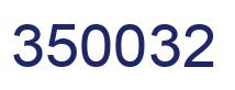 Number 350032 blue image