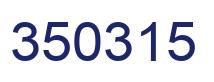 Number 350315 blue image