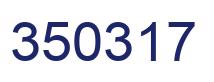 Number 350317 blue image