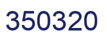 Number 350320 blue image