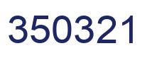 Number 350321 blue image
