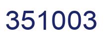 Number 351003 blue image