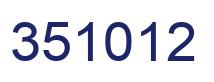 Number 351012 blue image