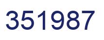 Number 351987 blue image