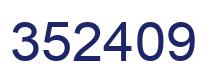 Number 352409 blue image