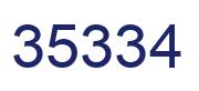 Number 35334 blue image