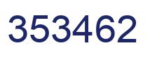 Number 353462 blue image