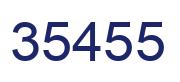 Number 35455 blue image