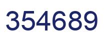 Number 354689 blue image