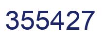 Number 355427 blue image