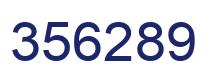 Number 356289 blue image