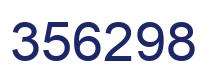 Number 356298 blue image