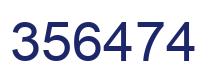 Number 356474 blue image
