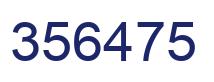 Number 356475 blue image