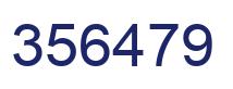 Number 356479 blue image